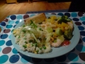 fried prawn and cashew nuts dinner delicous