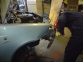 Fiat punto active accident repair using hammer