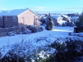 Snow has fallen in suburbia overnight