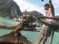 Long boat driver, leaving Phi Phi, Thailand