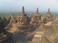 Sunrise at Borobudur, Buddhist Temple, Java