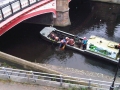 removing traffic cones from river soar, leicester
