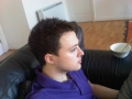 Relaxing in the lounge