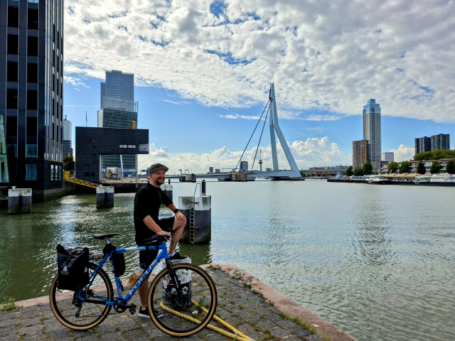 Bikepacking through Rotterdam, Netherlands